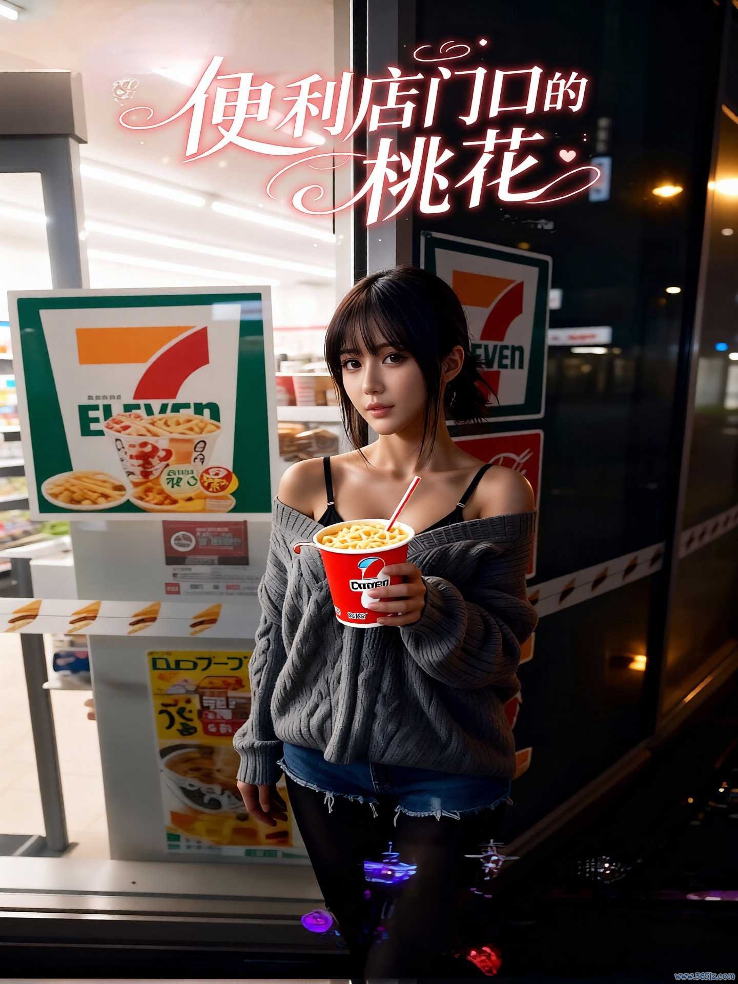 便利店门口的桃花封面